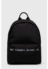 Tommy Jeans plecak damski kolor czarny mały z nadrukiem. Kolor: czarny. Materiał: poliester. Wzór: nadruk #1