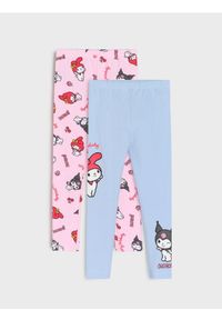 Sinsay - Legginsy 2 pack Kuromi - fioletowy. Kolor: fioletowy