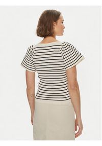 Vero Moda Bluzka Ginny 10278323 Biały Slim Fit. Kolor: biały. Materiał: syntetyk