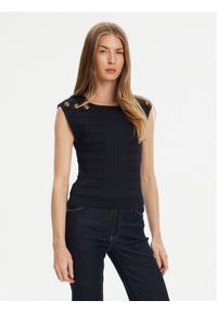 Guess Bluzka W5YR12 Z0130 Granatowy Regular Fit. Kolor: niebieski. Materiał: syntetyk