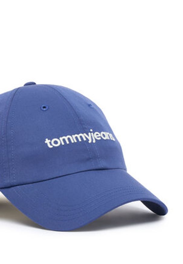 Tommy Jeans Czapka z daszkiem Script Logo AM0AM14455 Niebieski. Kolor: niebieski. Materiał: bawełna