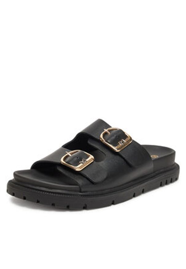 MEXX Klapki EO-MX/021C-HY Czarny. Kolor: czarny. Materiał: skóra