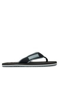 TOMMY HILFIGER - Tommy Hilfiger Japonki Patch Hilfiger Beach Sandal FM0FM05435 Czarny. Kolor: czarny. Materiał: materiał #4