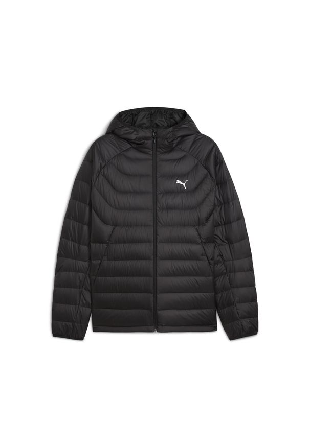 Puma - Męska kurtka puchowa z kapturem PUMA PACKLITE. Typ kołnierza: kaptur. Kolor: wielokolorowy, szary, czarny, brązowy. Materiał: puch. Sport: turystyka piesza