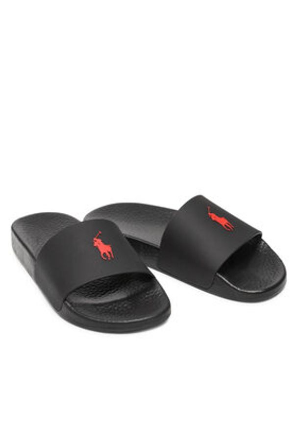 Polo Ralph Lauren Klapki Polo Slide 809852071004 Czarny. Kolor: czarny