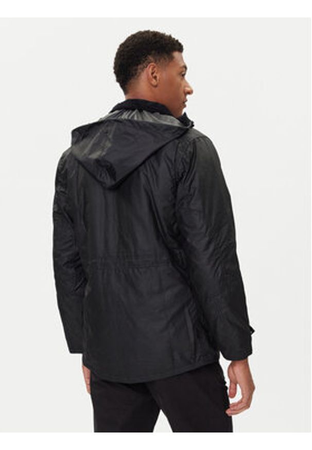 Barbour Kurtka przejściowa Sapper MWX0020BK71 Czarny Regular Fit. Kolor: czarny. Materiał: bawełna