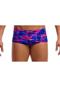 FUNKY TRUNKS - Kąpielówki Funky Trunks Warped Waves - trunki męskie. Kolor: niebieski