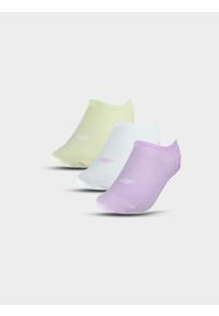 4f - Skarpety casual stopki (3-pack) damskie - multikolor. Kolor: wielokolorowy. Materiał: poliamid, włókno, bawełna, materiał