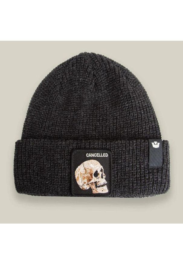 Czapka Beanie Goorin Bros The Cancelled Skull Czarna. Kolor: czarny