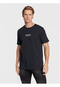 Lindbergh T-Shirt 30-420123 Granatowy Regular Fit. Kolor: niebieski. Materiał: bawełna