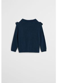 Mango Kids - Sweter dziecięcy Kareny 80-104 cm. Okazja: na co dzień. Kolor: niebieski. Materiał: bawełna, dzianina. Wzór: gładki. Styl: casual #2