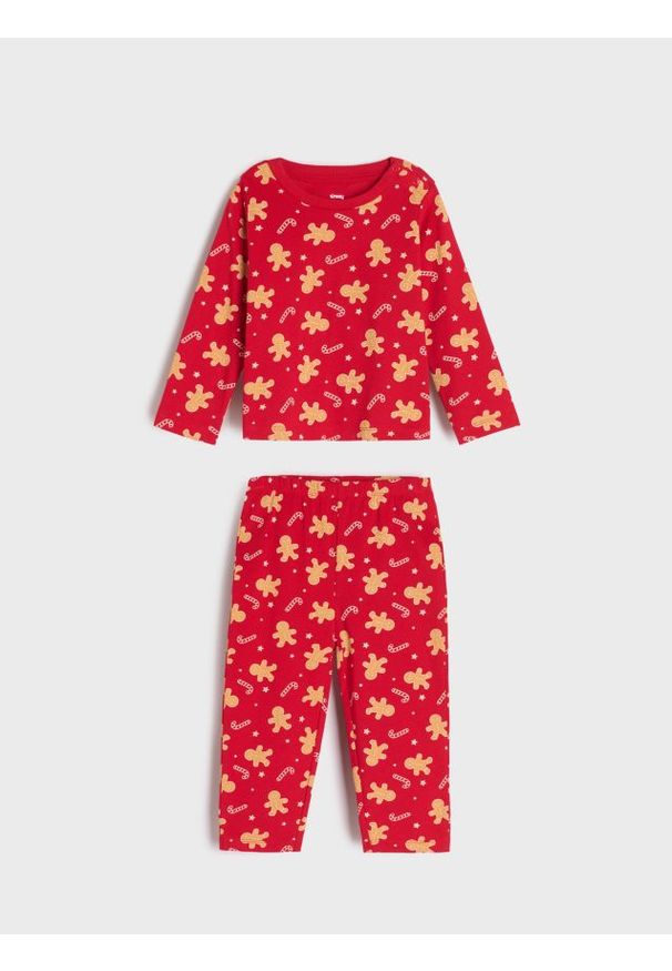 Sinsay - Piżama dwuczęściowa - czerwony. Kolor: czerwony. Styl: wizytowy