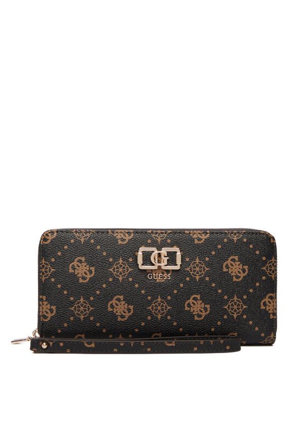 Guess Portfel Emelie Logo Slg SWGP99 28146 Brązowy. Kolor: brązowy. Materiał: skóra