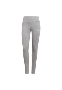 Adidas - Essentials High-Waisted Logo Leggings. Kolor: biały, wielokolorowy, szary. Sport: fitness