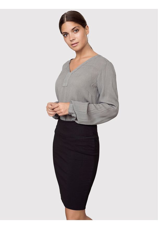 Kaffe Spódnica ołówkowa Penny 501040 Czarny Slim Fit. Kolor: czarny. Materiał: bawełna