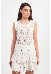 Blugirl Blumarine - Bluzka BLUGIRL BLUMARINE. Długość rękawa: bez rękawów. Wzór: aplikacja, ażurowy, haft #4