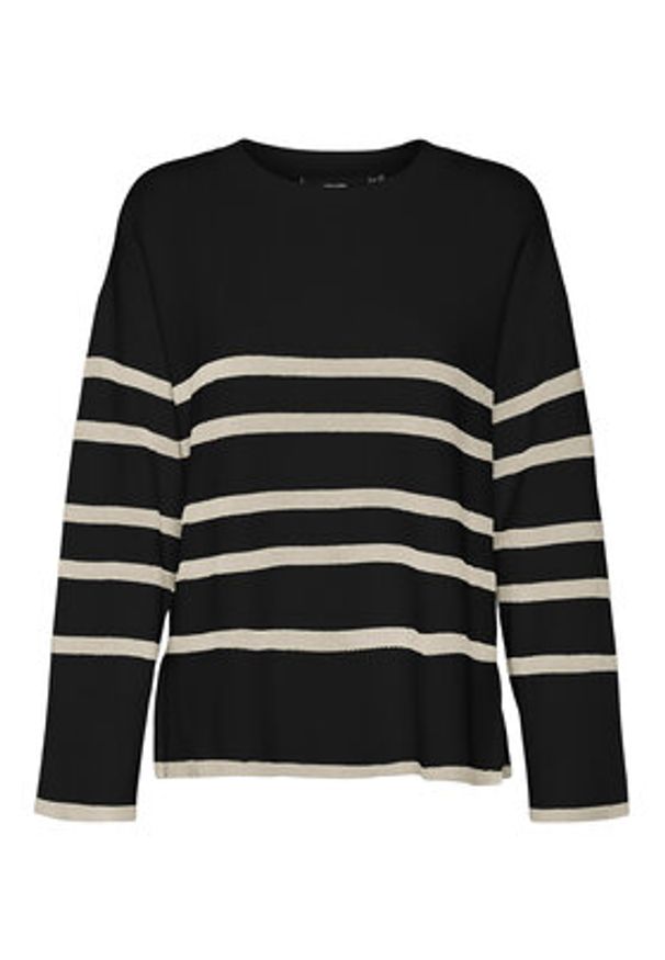 Vero Moda Sweter Saba 10278319 Czarny Regular Fit. Kolor: czarny. Materiał: syntetyk