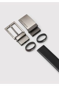 Pako Lorente - PAKO LORENTE - Dwustronny skórzany pasek z matową klamrą. Materiał: skóra #7