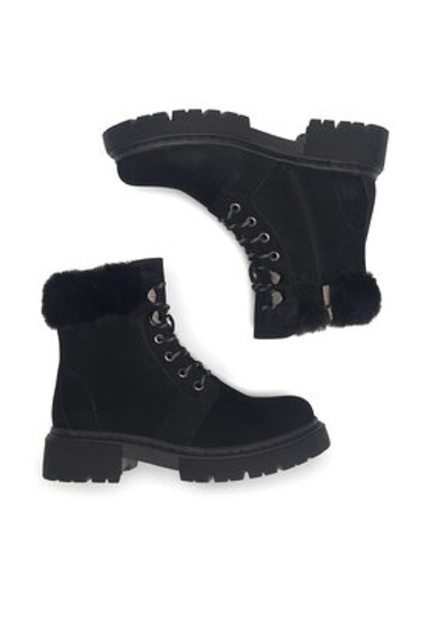 Jenny Fairy Trzewiki BROOKS WS5866-22 Czarny. Kolor: czarny. Materiał: skóra