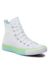 Trampki Converse Ctas Hi A00543C White/Light Dew/Lime Rave. Kolor: biały. Materiał: materiał
