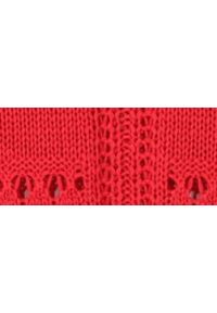 TOP SECRET - Ażurowy sweter. Okazja: na co dzień. Kolor: czerwony. Materiał: dzianina. Wzór: ażurowy. Sezon: wiosna, lato. Styl: casual #3