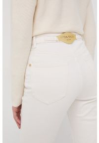 Miss Sixty jeansy damskie high waist. Stan: podwyższony. Kolor: biały #4