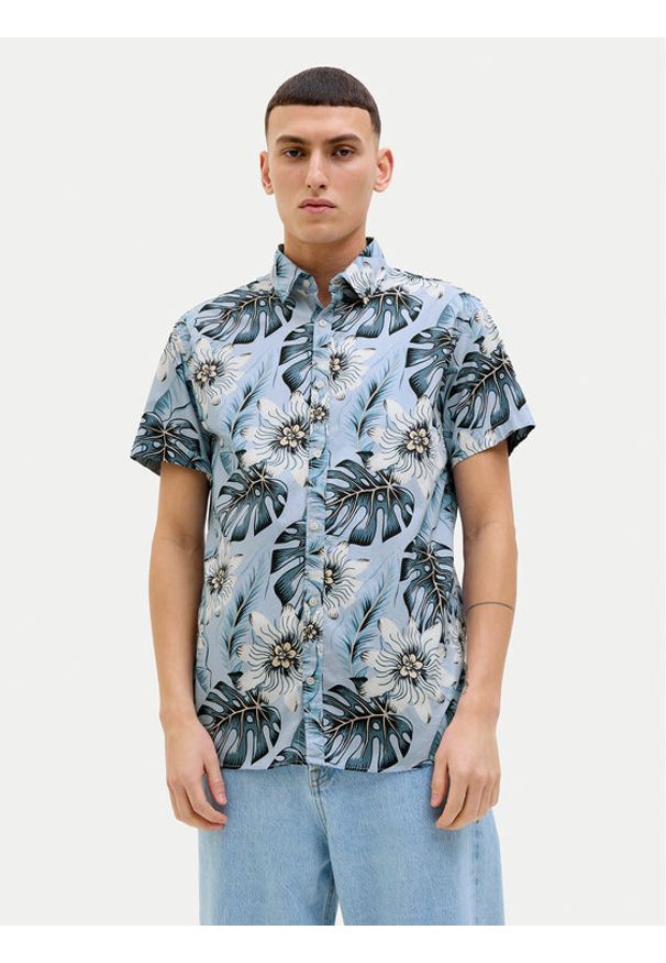 Jack & Jones - Jack&Jones Koszula Hawaii 12269137 Błękitny Comfort Fit. Kolor: niebieski. Materiał: bawełna