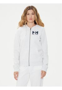 Helly Hansen Bluza W Hh Logo Full Zip Hoodie 2.0 34461 Biały Regular Fit. Kolor: biały. Materiał: bawełna