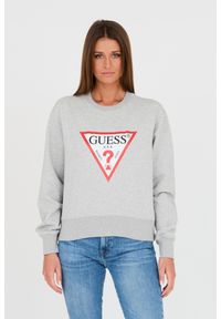 Guess - GUESS Szara bluza Original Fleece. Kolor: szary