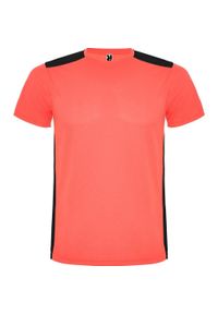 ROLY - Koszulka Sportowa Z Krótkim Rękawem Dla Dorosłych Unisex Detroit. Kolor: czarny, różowy, wielokolorowy, pomarańczowy. Długość rękawa: krótki rękaw. Długość: krótkie