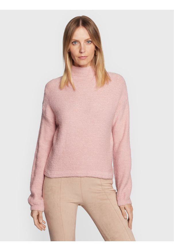 Sisley Sweter 1142M200M Różowy Regular Fit. Kolor: różowy. Materiał: syntetyk