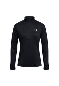 Damski top treningowy z zamkiem błyskawicznym 1/2 Under Armour Solid. Kolor: czarny, biały, wielokolorowy. Materiał: materiał. Sport: bieganie #1