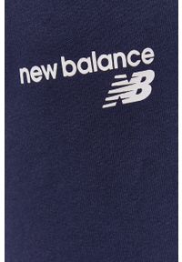 New Balance - Spodnie. Kolor: niebieski. Materiał: bawełna, poliester, dzianina. Wzór: gładki #2
