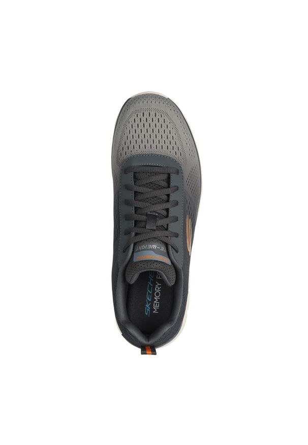 skechers - Buty do chodzenia męskie Skechers 232399LTGY. Zapięcie: sznurówki. Kolor: zielony. Materiał: guma, tkanina. Szerokość cholewki: normalna. Sport: turystyka piesza