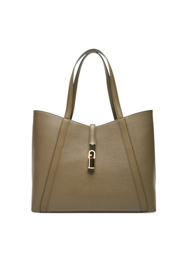 Furla Torebka Goccia L WB01788 BX3353 KH 2810S Zielony. Kolor: zielony. Materiał: skórzane