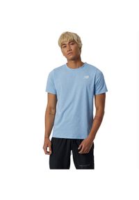 Koszulka New Balance heathertech. Kolor: niebieski