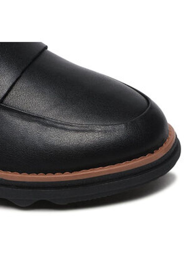 Clarks Lordsy Sharon Gracie 261568164 Czarny. Kolor: czarny. Materiał: skóra