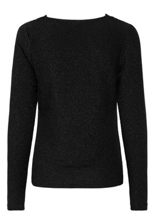 only - ONLY Bluzka Rich 15360265 Czarny Regular Fit. Kolor: czarny. Materiał: syntetyk