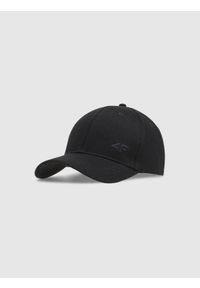 4f - 4F Czapka z daszkiem strapback uniseks - czarna L/XL. Kolor: czarny. Materiał: bawełna, materiał. Sezon: lato. Styl: sportowy