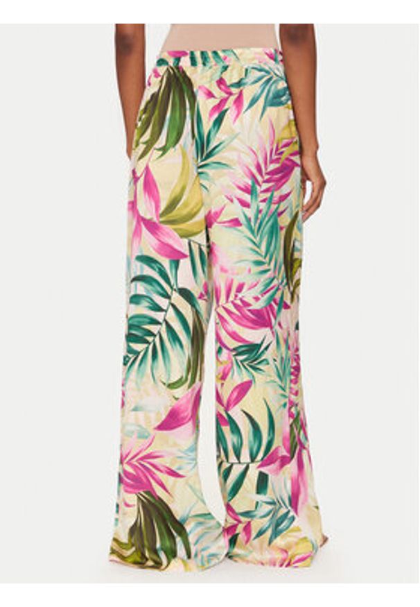 Guess Spodnie palazzo W5GB11 WH9C2 Kolorowy Wide Leg. Materiał: syntetyk. Wzór: kolorowy