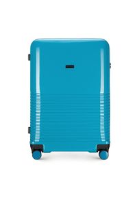 Wittchen - Duża walizka z ABS-u gęsto tłoczona. Kolor: niebieski. Materiał: guma #1