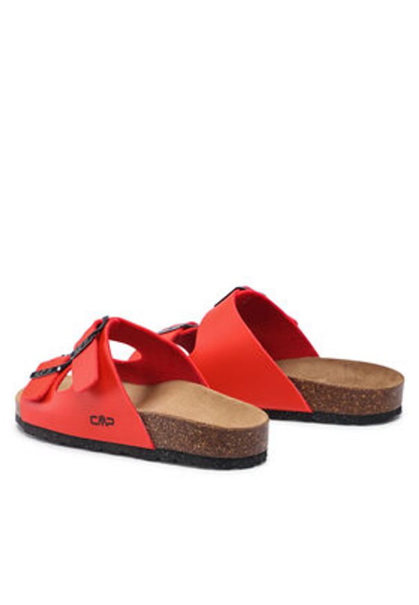 CMP Klapki Eco Thalitha Wmn Slipper 3Q91016 Czerwony. Kolor: czerwony. Materiał: skóra