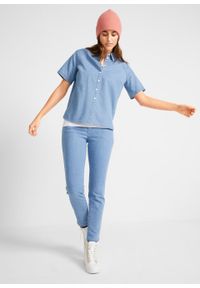 Koszula dżinsowa z krótkim rękawem bonprix jasnoniebieski. Kolor: niebieski. Długość rękawa: krótki rękaw. Długość: krótkie #5