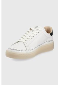 MOA Concept buty skórzane grand master kolor biały. Nosek buta: okrągły. Zapięcie: sznurówki. Kolor: biały. Materiał: skóra. Obcas: na obcasie. Wysokość obcasa: niski #5