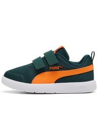 Adidasy Puma Courtflex V3 Mesh Ps, Dzieci. Okazja: na uczelnię. Kolor: zielony. Materiał: mesh. Sport: joga i pilates