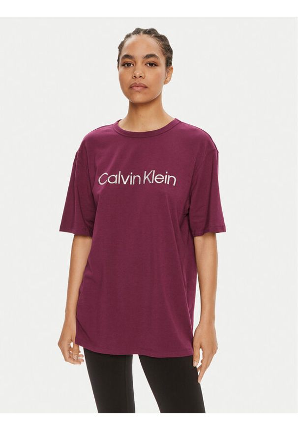 Calvin Klein Underwear T-Shirt 000QS7069E Fioletowy Relaxed Fit. Kolor: fioletowy. Materiał: bawełna, syntetyk