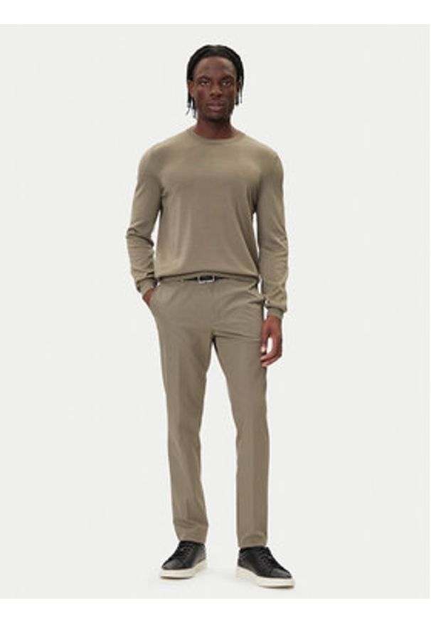 BOSS Chinosy P-Kaiton1 50543945 Beżowy Slim Fit. Kolor: beżowy. Materiał: syntetyk