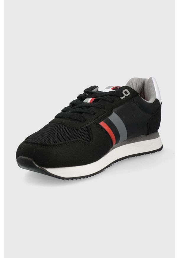 U.S. Polo Assn. sneakersy kolor czarny. Nosek buta: okrągły. Zapięcie: sznurówki. Kolor: czarny. Materiał: guma