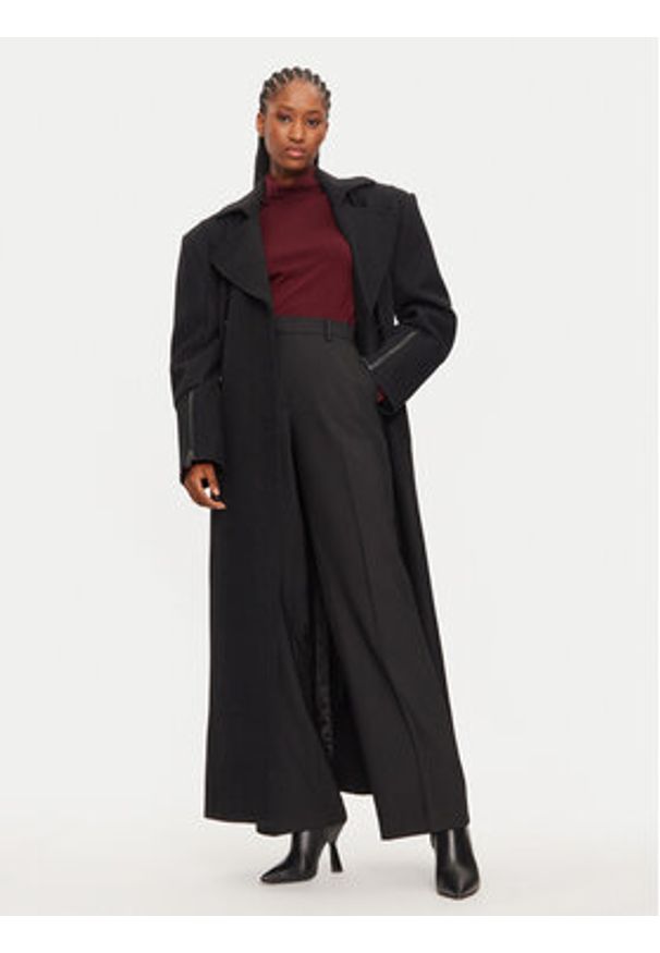 Calvin Klein Spodnie materiałowe K20K207590 Czarny Regular Fit. Kolor: czarny. Materiał: wełna, syntetyk