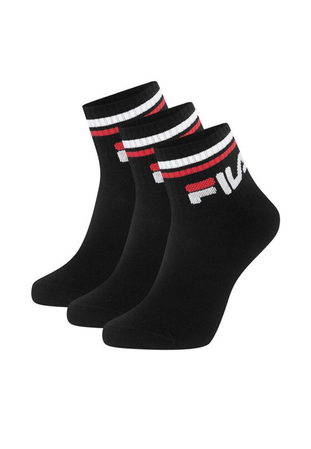 Fila Zestaw 3 par niskich skarpet unisex F9398-AW24 (3-pack) Czarny. Kolor: czarny. Materiał: bawełna